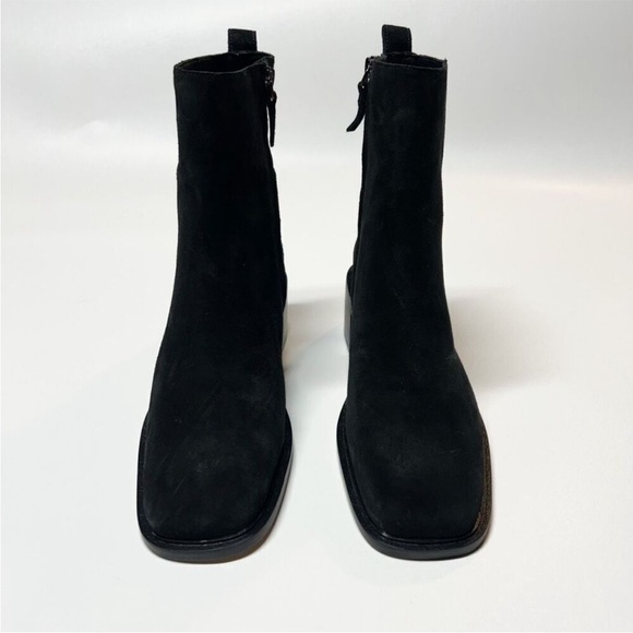 Everlane The City Boot in Black Suede Square Toe Size 7.5 New - Picture 7 of 15